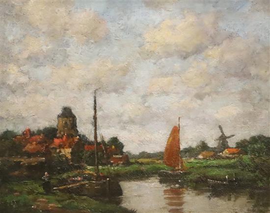 Jacob Maris (1837-1899) River de Waal 13 x 16.5in.